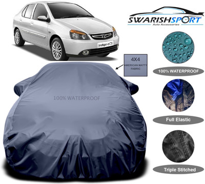 Swarish Car Cover For Tata Indigo eCS (With Mirror Pockets)(Grey)