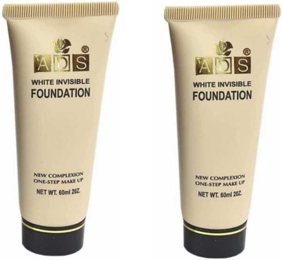 ads White Invisible Foundation ( Combo Pack of 2) Foundation (Beige, 60 ml) Foundation(White, 60)