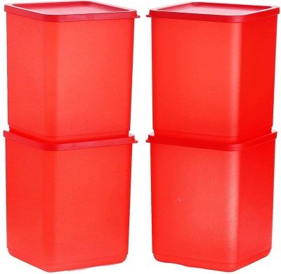 Machak Plastic Grocery Container  - 2000 ml(Pack of 4, Red)