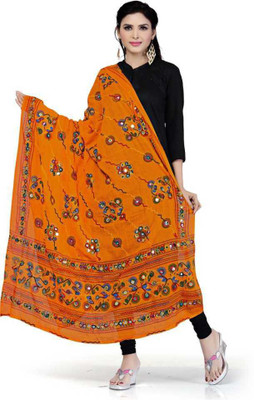 CHINU ENTERPRISES Cotton Blend Embroidered Women Dupatta