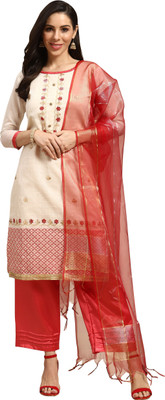 Rajnandini Silk Blend Embroidered Kurta & Palazzo Material