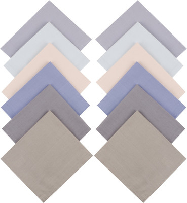 Solo Men's Cotton Handkerchiefs (Multi-color) Pack of 12 ["Multicolor"] Handkerchief deal from flipkart