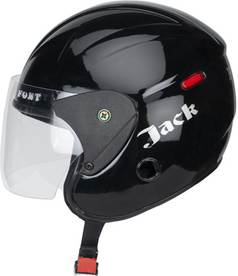 Font NANO OPEN FACE Motorbike Helmet(Black)