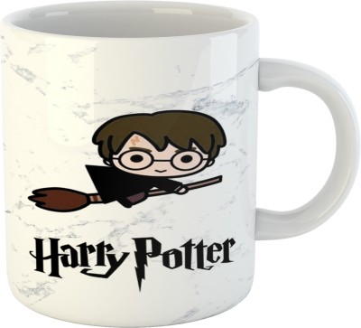 Clovez Cute Harry Potter Multicolour Printed Coffee 325ml- White Ceramic for Friend, Gift for Brother, Husband - Ceramic Coffee (320 ml) Ceramic Coffee Mug(320 ml)