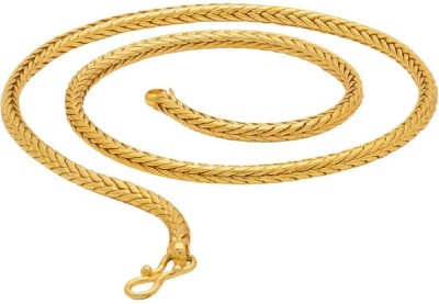 3SIX5 Artificial Classic Plain Gold-plated Plated Brass Chain