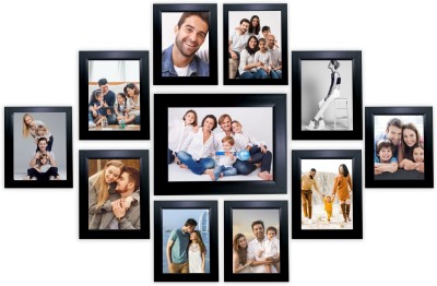 KDM Home Decor Wood Wall Photo Frame(Brown, 11 Photo(s), (6 pcs 4x6, 4 Pcs 5x7 1 pcs 8x10 Inch))