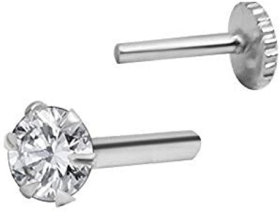 Shree Jewellers Sterling Silver Plated Sterling Silver Nose Stud
