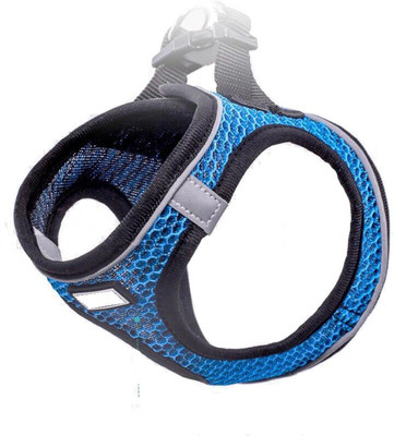 KUTKUT Adjustable & Reflective Vest Harness and Leash Size XL, Chest Size:47-54cm Dog & Cat Harness & Leash(Extra Large, Blue)