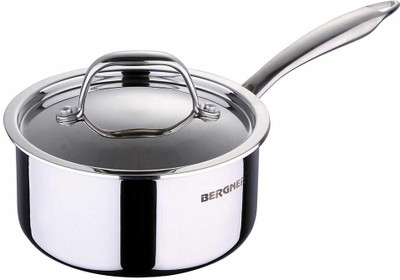 22% OFF on BERGNER Argent Triply 1 Litre Sauce Pan 14 cm diameter with Lid(Stainless Steel, Induction Bottom) 22% OFF on BERGNER Argent Triply 1 Litre Sauce Pan 14 cm diameter with Lid(Stainless Steel, Induction Bottom)