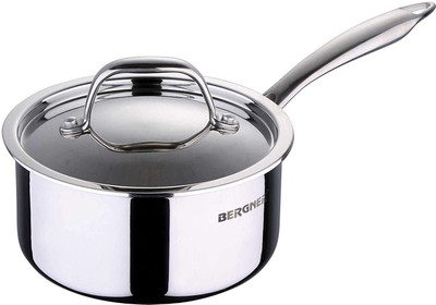 15% OFF on BERGNER Argent Tri-ply 1.6 Litre Sauce Pan 16 cm diameter with Lid(Stainless Steel, Induction Bottom) 15% OFF on BERGNER Argent Tri-ply 1.6 Litre Sauce Pan 16 cm diameter with Lid(Stainless Steel, Induction Bottom)