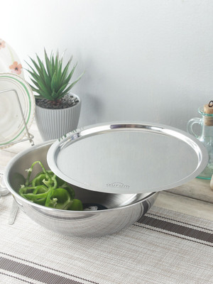 Aurum Tasla with Lid 2.6 L capacity 24 cm diameter(Stainless Steel, Induction Bottom)