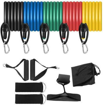 GROWWISH Unbreakable Resistance Band set Resistance Tube(Multicolor)