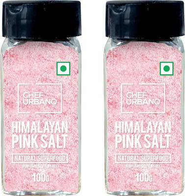 Chef Urbano Himalayan Pink Salt Sprinkler 100g x 2 Rock Salt(200 g, Pack of 2)