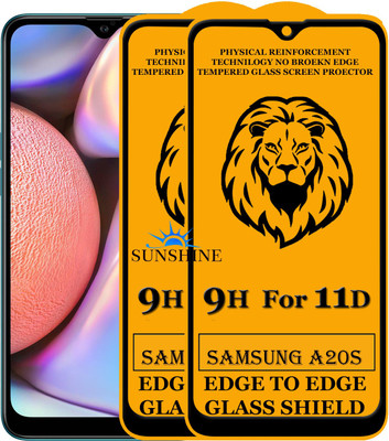 SUNSHINE Edge To Edge Tempered Glass for Samsung Galaxy A20s(Pack of 2)