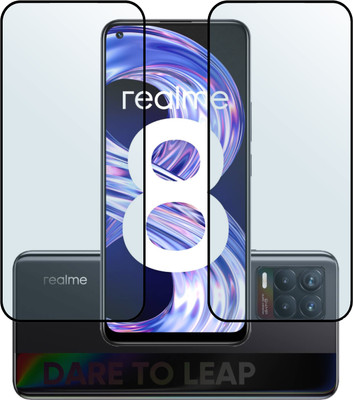 MobileBukket Edge To Edge Tempered Glass for Realme 8(Pack of 2)