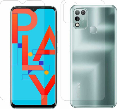 DOWRVIN Front and Back Tempered Glass for INFINIX HOT 10 PLAY(Pack of 1)