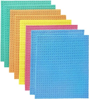 Daily Fest Reusable Kitchen Sponge Cloths Eco Friendly Cellulose Sponge for Cleaning counters Reusable Replacement for Paper Towels Sponge Wipe(Regular, Pack of 8)