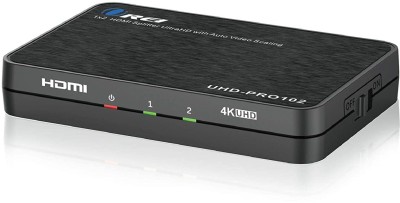 OREI 4K 1x2 HDMI Duplicator Splitter - with Scaler 2 Ports with Full Ultra HD, HDCP 2.2, 4K at 60Hz 4: 4: 4 1080p & 3D Supports EDID Control - UHD-PRO102 Media Streaming Device(Black)