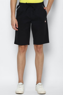 Allen Solly Solid Men Black Regular Shorts