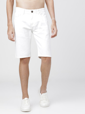 HIGHLANDER Solid Men White Regular Shorts