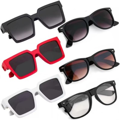 like future Wayfarer Sunglasses(For Men & Women, Black, Brown, Clear)