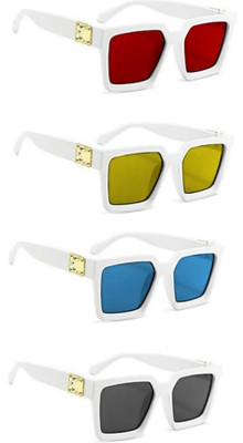 SUNBEE Wayfarer Sunglasses(For Men & Women, Blue, Black, Red, Yellow)