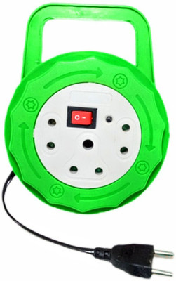 Sanhan ELECTRIC BOARD EXTENSION CORD POWER STRIP SURGE PROTECTOR MULTI PLUG 3 sockets with 4.5m wire 3  Socket Extension Boards(Green, 4.5 m)