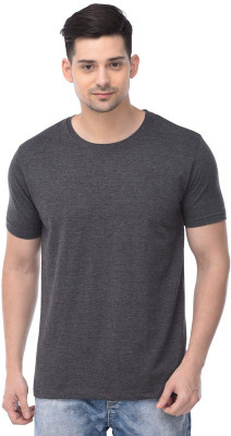 COLOR CAPITAL Solid Men Round Neck Grey T-Shirt