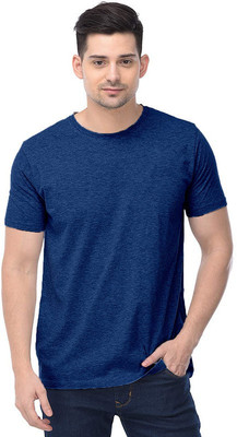 COLOR CAPITAL Solid Men Round Neck Dark Blue T-Shirt