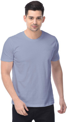 COLOR CAPITAL Solid Men Round Neck Blue T-Shirt