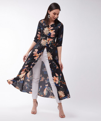Miss Chase Casual 3/4 Sleeve Printed Women Multicolor Top