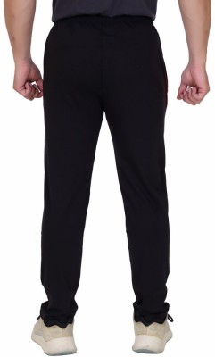 axys Solid Men Black Track Pants