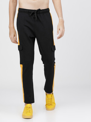 HIGHLANDER Colorblock Men Black Track Pants
