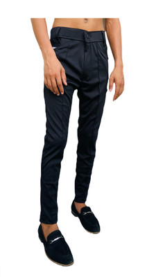 Teakrs Solid Men Black Track Pants