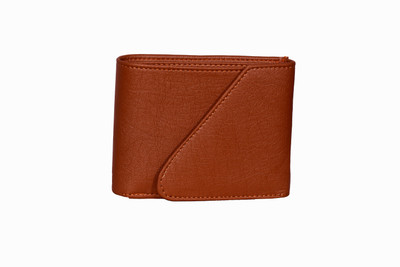 sskk Men Black, Tan Artificial Leather, Genuine Leather Wallet(5 Card Slots)