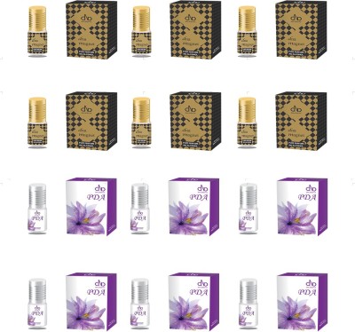 DNA Lifestyle Magnet + PDA - Platinum Series - 2ml Attar Roll-on Concentrated Perfume - Pack of 12 Floral Attar(Rose, Floral)