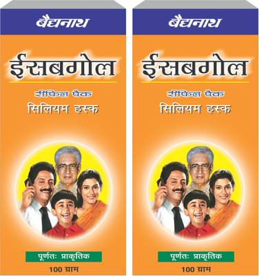 Baidyanath 99% Pure Isabgol (Psyllium Husk), Rich source of dietary fibre and Gluten free | For healthy digestive tract, relief from constipation | Pack of 2