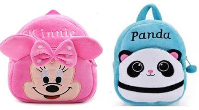 7Eleven Enterprise BM-New combo of 2 pink minnie, blue panda40.4 12 L Backpack(Multicolor)