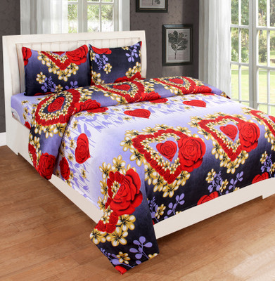 CECARO 160 TC Microfiber Double Printed Flat Bedsheet(Pack of 1, Double Bedsheets)
