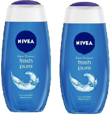 NIVEA Fresh Pure Sea Minerals & Aquatic Scent Shower Gel Each 125 ml -2 Pcs(2 x 125 ml)