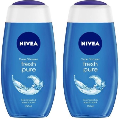 NIVEA Fresh Pure Sea Minerals & Aquatic Scent Shower Gel Each 250 ml -2 Pcs(2 x 250 ml)