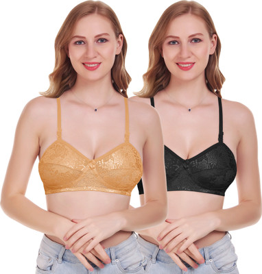Featherline Women Full Coverage Lightly Padded Bra(Yellow, Black)