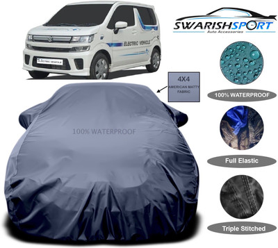 Swarish Car Cover For Maruti Suzuki WagonR Electric Vehicle (With Mirror Pockets)(Grey)