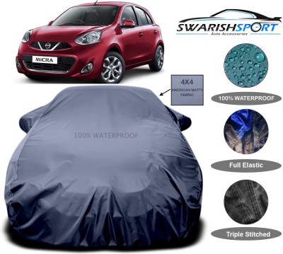 Swarish Car Cover For Nissan Micra (With Mirror Pockets)(Grey)