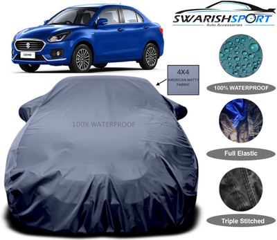Swarish Car Cover For Maruti Suzuki Swift Dzire (With Mirror Pockets)(Grey)