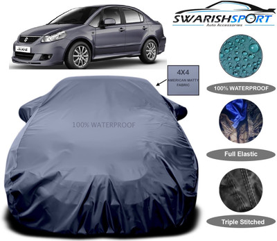 Swarish Car Cover For Maruti Suzuki SX4 (With Mirror Pockets)(Grey)