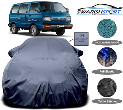 Swarish Car Cover For Maruti Suzuki Omni (With Mirror Pockets)(Grey)