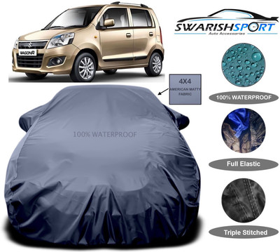Swarish Car Cover For Maruti Suzuki WagonR (With Mirror Pockets)(Grey)