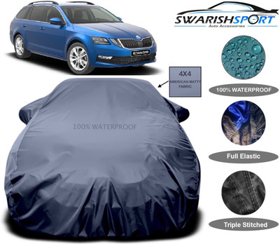 Swarish Car Cover For Skoda Octavia Combi (With Mirror Pockets)(Grey)