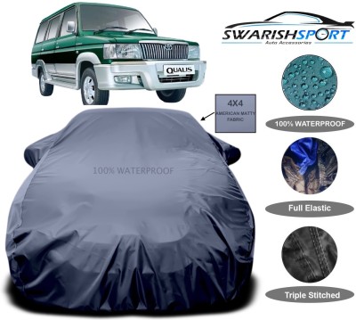 Swarish Car Cover For Toyota Qualis (With Mirror Pockets)(Grey)